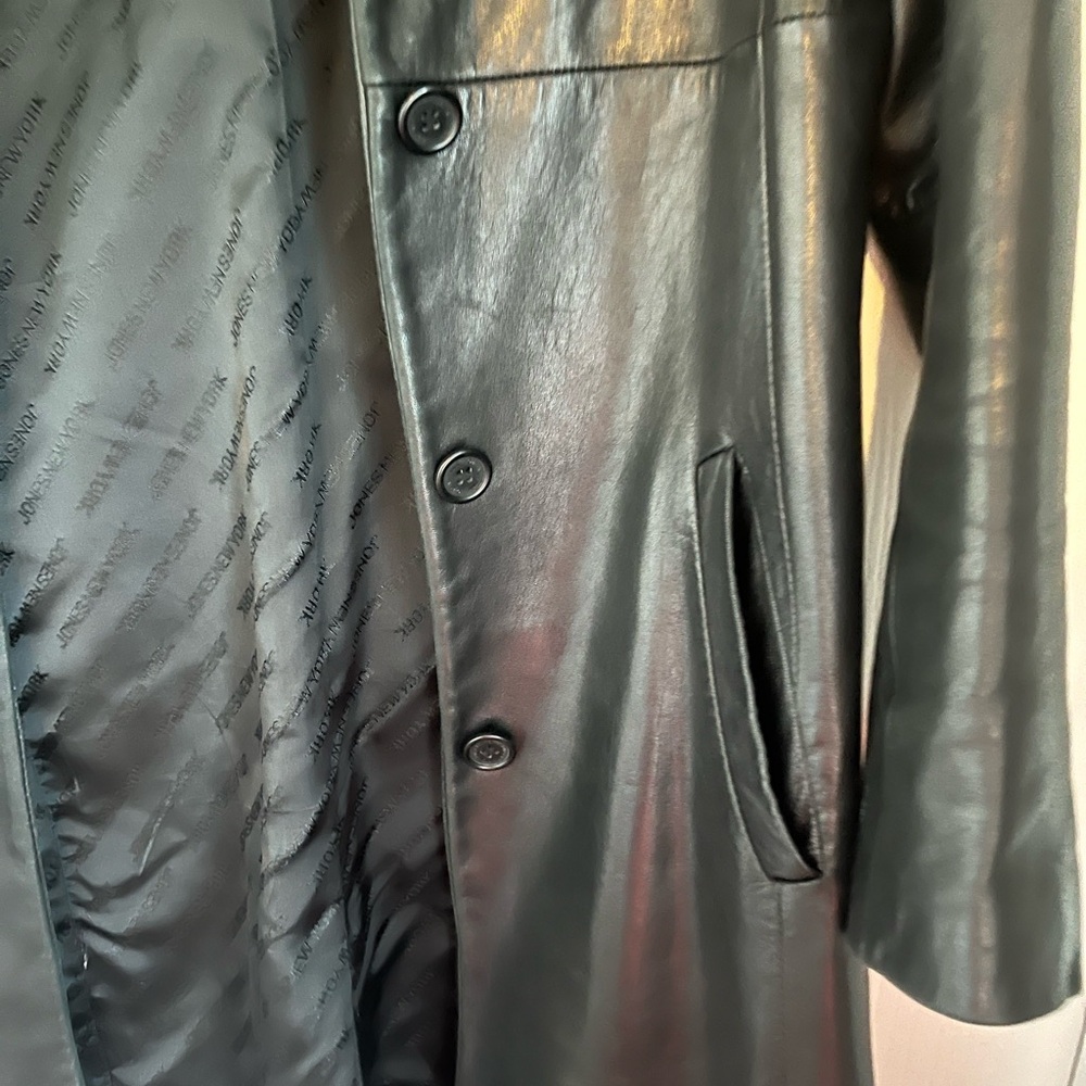 Jones New York Dark Leather Jacket